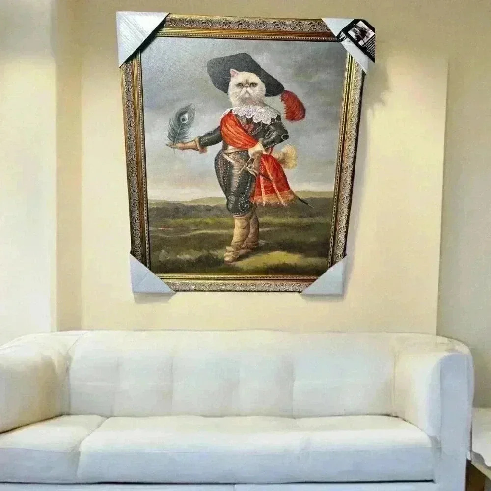 Carol Lew Cat Canvas Print Giclee Stretched Wall Art 22x18